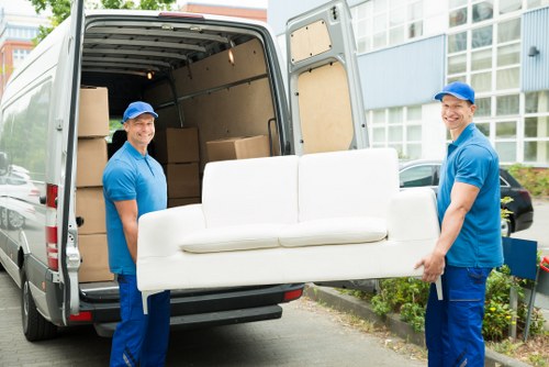 Commercial moving team handling office relocation in Hendon