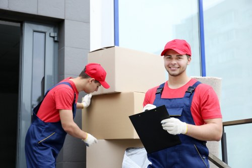 Local moving team handling a Hendon property move