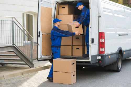 Man and van removals team preparing for a local Hendon job