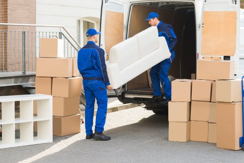 Removal team helping with a home move in Hendon