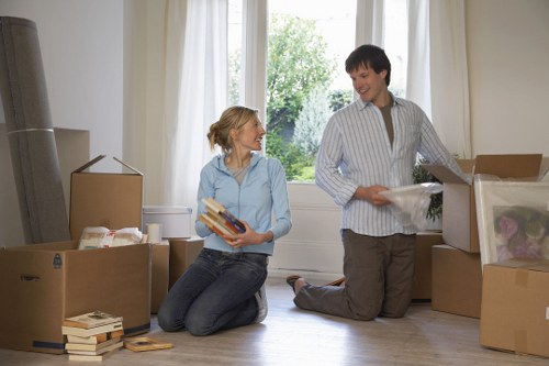 Packing office furniture and equipment for a Hendon commercial move