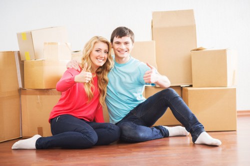 Hendon man and van transporting household boxes and furniture